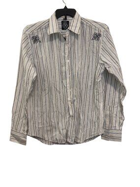 Premium Point Mens Striped Button-Up size L  Shirt western